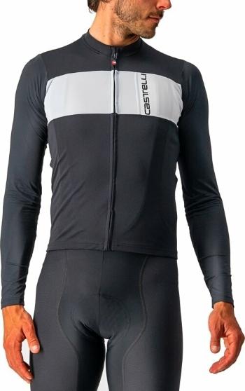 Castelli Prologo 7 Long Sleeve Jersey Light Black/Silver Gray-Ivory M