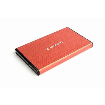 Gembird externý USB 3.0 case pro 2,5'' SATA, leštený hliník, červený EE2-U3S-3-R