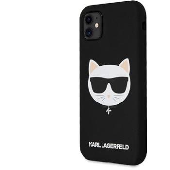 Karl Lagerfeld Choupette Head Silikónový Kryt pre Apple iPhone 11 Black (3700740501849)