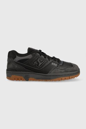 Kožené tenisky New Balance BB550BGU čierna farba