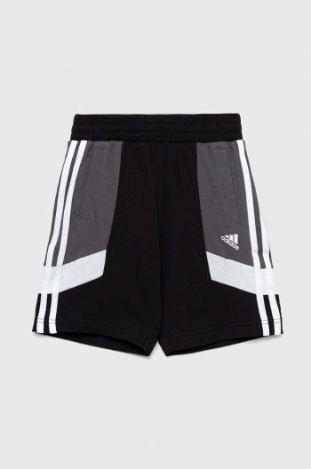 Detské krátke nohavice adidas U 3S CB SHORT čierna farba