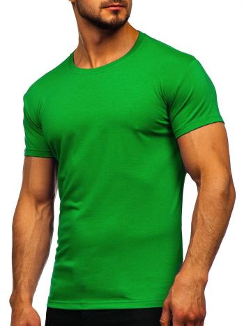 Zelené pánske tričko bez potlače Bolf 2005