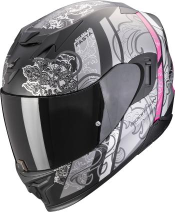 Scorpion EXO 520 EVO AIR FASTA Matt Black/Silver/Pink XL Prilba