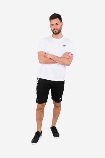 Šortky Alpha Industries Big Letters Short 126344.03-black, pánske, čierna farba