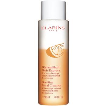 Clarins CL Cleansing One-Step Facial Cleanser čistiace a odličovacie pleťové tonikum s extraktom z pomaranča 200 ml