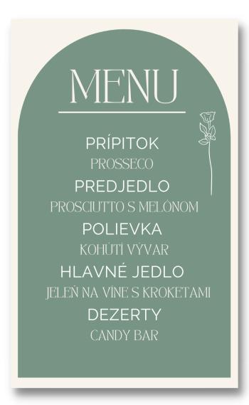 Menu - Greenery Rose Zvoľte množstvo: od 1 ks do 10 ks