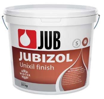 JUBIZOL Unixil finish winter S - siloxanová dekotarívna hladená omietka 25 kg zr. 1,5mm - biely