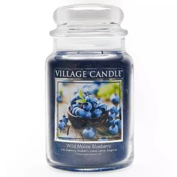 Village Candle Vonná sviečka v skle Divoká čučoriedka (Wild Maine Blue berry) 602 g