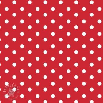 Bavlnená látka Dots red