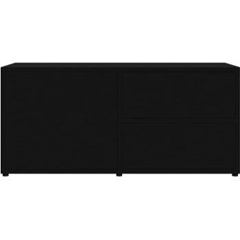 TV stolík čierny, 80 x 34 x 36 cm, drevotrieska (801851)