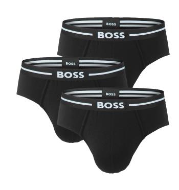 BOSS - slipy 3PACK cotton stretch BOLD black z organickej bavlny - limitovaná fashion edícia (HUGO BOSS)-M (83-89 cm)