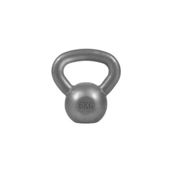 Gorilla Sports Kettlebell činka, liatinová, sivá, 6 kg