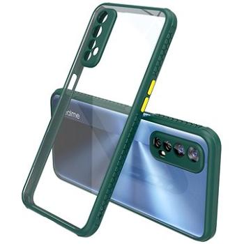 Hishell two colour clear case for Realme 7 green (HPC-10-Realme 7-green)