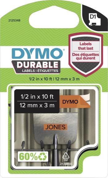 páska do štítkovača  DYMO D1 1978367 vinyl Farba pásky: oranžová Farba písma:čierna 12 mm 3 m