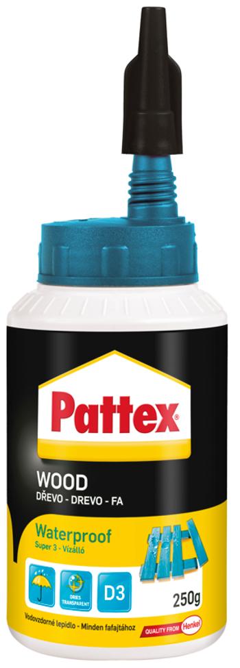 PATTEX WOOD SUPER 3 - Vodovzdorné disperzné lepidlo 0,25 kg