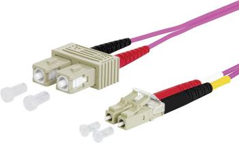 Metz Connect 151S1EOJO20E optické vlákno LWL prepojovací kábel [2x zástrčka SC - 2x zástrčka LC] 50/125 µ Multimode OM4