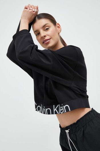 Tréningová mikina Calvin Klein Performance Effect čierna farba, s potlačou