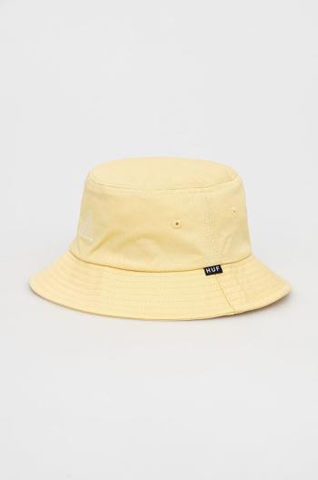 Bavlnený klobúk HUF žltá farba, bavlnený
