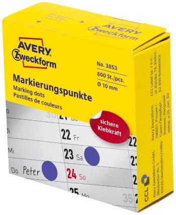 Avery-Zweckform 3853 popisovače etikiet Ø 10 mm modrá 800 ks permanentné papier