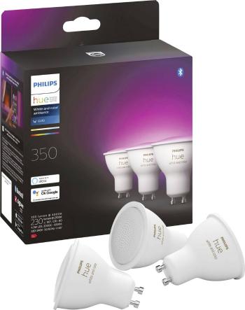 Philips Lighting Hue LED žiarovka 871951434276700 En.trieda 2021: G (A - G) Hue White & Col. Amb. GU10 Dreierpack 3x230l