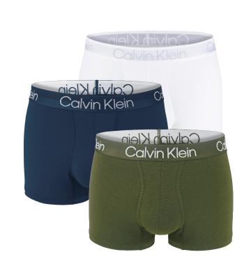 Calvin Klein - boxerky 3PACK modern structure dark olive and blue - limitovaná edícia-XXL (111-115 cm)