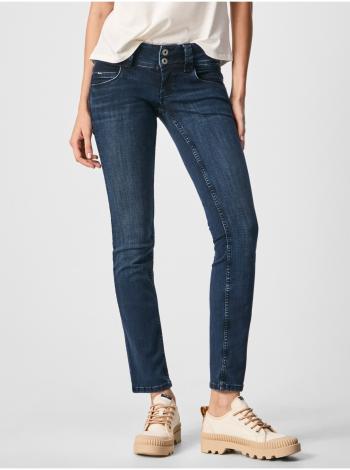 Tmavomodré dámskw slim fit rifle Pepe Jeans Venus