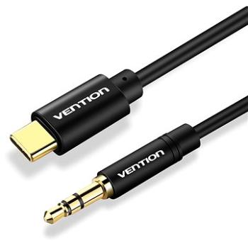 Vention Type-C (USB-C) to 3,5 mm Male Spring Audio Cable 1,5 m Black Metal Type (BGABG)