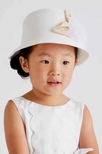 Detský klobúk Mayoral biela farba,