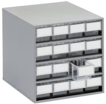 Treston 1640-1 skladová skriňa   (š x v x h) 400 x 395 x 400 mm svetlo sivá, priehľadná 1 ks