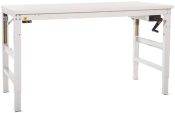 Manuflex LU9053.7016 ESD pracovný stôl UNIVERSAL ERGO K s gumovou doskou, š xhxv = 1500 x 800 x 722-1012 mm  Farba: antr