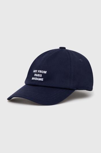 Bavlnená šiltovka Drôle de Monsieur La Casquette Slogan tmavomodrá farba, s nášivkou, PERM-CP151-CO138-NY