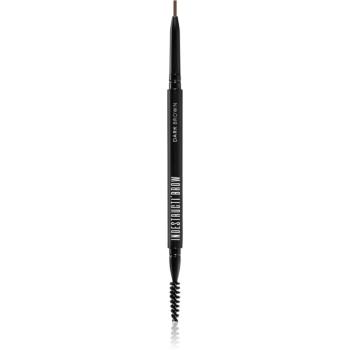 BPerfect IndestructiBrow Pencil dlhotrvajúca ceruzka na obočie s kefkou odtieň Dark Brown 10 g