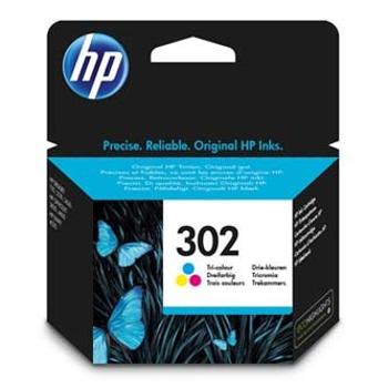 HP 302 F6U65AE barevná (color) originálna cartridge