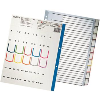 Leitz 4370 register DIN A4, nadmerná šírka prázdna polypropylen sivá 10 kariet  43700000