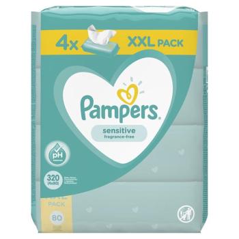 PAMPERS Sensitive detské obrúsky 4 balenia = 320 ks