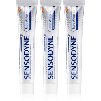 Sensodyne Extra Whitening bieliaca zubná pasta s fluoridom pre citlivé zuby 3x75 ml