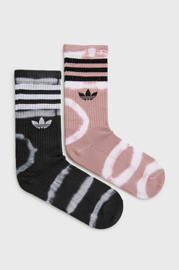 Ponožky adidas Originals (2-pak) HC3454 dámske, ružová farba