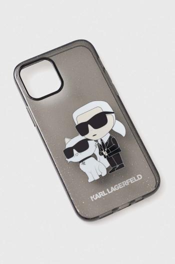 Puzdro na mobil Karl Lagerfeld iPhone 12/12 Pro 6,1" čierna farba