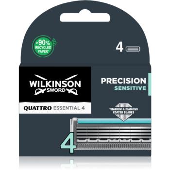 Wilkinson Sword Quattro Essential 4 Precision Sensitive náhradné žiletky 4 ks