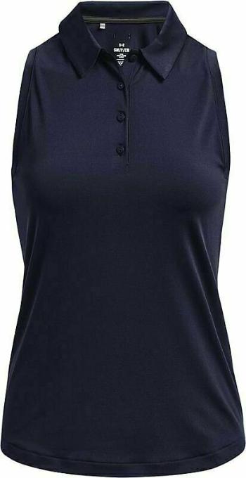 Under Armour Women's UA Zinger Sleeveless Polo Midnight Navy/Jet Gray/Metallic Silver XL