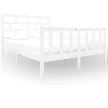Rám postele biely masívna borovica 135 × 190 cm Double, 3101324