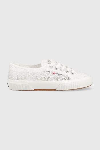 Tenisky Superga 2750 MACRAME dámske, biela farba, S81219W