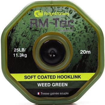 Ridgemonkey návazcová šnúrka rm tec soft coated hooklink 20 m zelená-nosnosť 25 lb