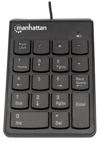 Manhattan 176354 USB číselná klávesnica  čierna