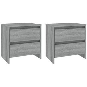 SHUMEE Nočné stolíky 2 ks sivé sonoma 45 × 34,5 × 44,5 cm drevotrieska, 813041