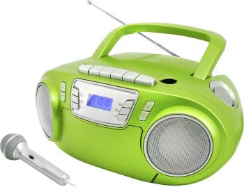 soundmaster SCD5800GR CD-rádio FM UKW, USB, kazeta, rádioprehrávač  vr. mikrofónu zelená