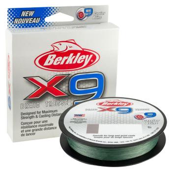 Berkley splietaná šnúra x9 low vis green 300 m - 0,20 mm 20,6 kg