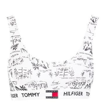 TOMMY HILFIGER - braletka Tommy cotton white print -M