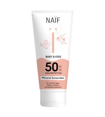 NAÏF Ochranný krém na opaľovanie pre deti a bábätká SPF 50 Baby & Kids (Mineral Sunscreen) 100 ml