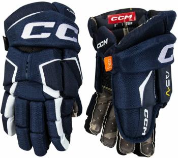 CCM Hokejové rukavice Tacks AS-V JR 11 Navy/White